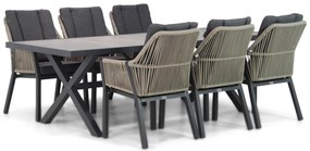 Tuinset 6 personen 245 cm Rope Taupe Lifestyle Garden Furniture Verona/Crossley