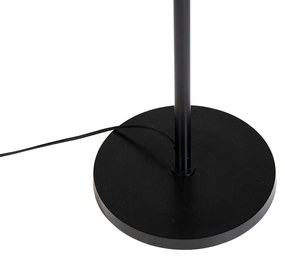 Art Deco vloerlamp goud met zwart - Wesley