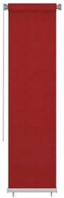 vidaXL Rolgordijn voor buiten 60x230 cm HDPE rood