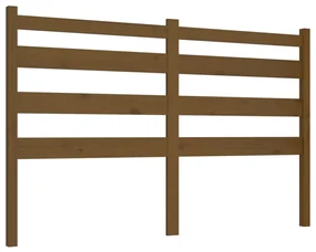 vidaXL Hoofdbord 146x4x100 cm massief grenenhout honingbruin
