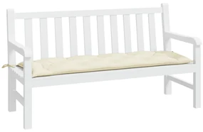 vidaXL Tuinbankkussen 150x50x7 cm stof crèmewit