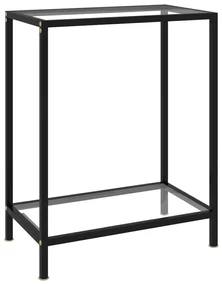 vidaXL Wandtafel 60x35x75 cm gehard glas transparant