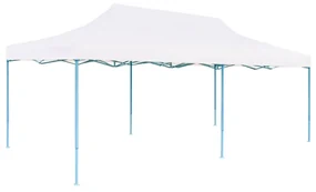 vidaXL Partytent pop-up met zijwanden 3x6 m staal wit