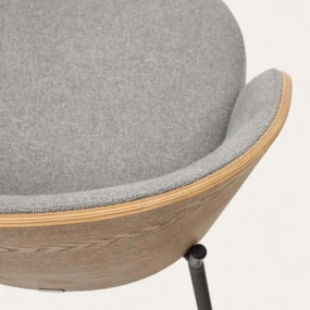 Kave Home Eamy Eetkamerstoel Met Houten Rugleuning Naturel
