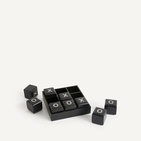 Spel tic tac toe in gebeitst mangohout, Morpha