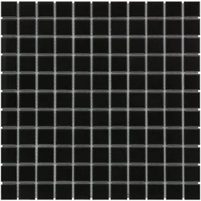 The Mosaic Factory Barcelona vierkante mozaïek tegels 30x30 zwart mat
