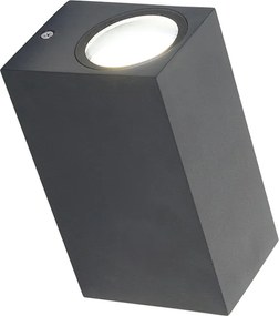 Smart wandlamp donkergrijs IP44 incl. 2 Wifi GU10 - Baleno