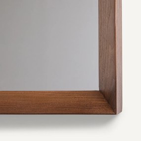 Vierkante spiegel, massief notenhout H60 cm, Andromède