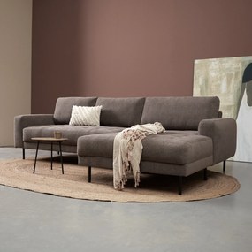PEPP Interiors Oreo Bruine Bank Hoge Poot Chaislongue Rechts