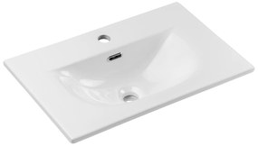 Comad Nova White badkamermeubel 60x40cm wit met 2 lades en wastafel 1 kraangat