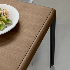 Kave Home Nadyria Design Eettafel Uitschuifbaar Walnoot 120-160 Cm