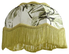 Stoffen lampenkap blad dessin met witte binnenkant 31,5/15/14 - Heritage