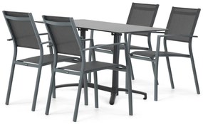 Tuinset 4 personen 140 cm Aluminium Grijs Lifestyle Garden Furniture Sella/Marano