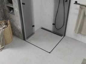 Mexen Lima Duo opklapbare douchecabine 90 x 90 cm, transparant, zwart - 856-090-090-70-00-02