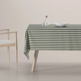 Dekoria Rechthoekig tafelkleed, groen-witte strepen (1,5cm), 130 x 160 cm