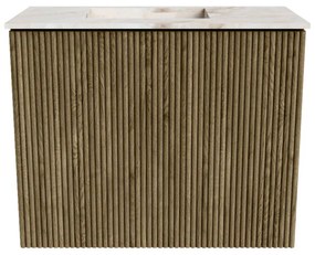 Mondiaz Joya DLux 50cm toiletmeubel dusk met wastafel faye links zonder kraangat frappe