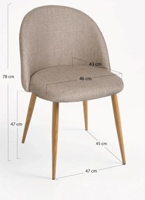 Pak 4 Vint Stoffen Stoelen