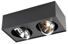 Design Spot / Opbouwspot / Plafondspot zwart vierkant 2-lichts - Kaya Modern G9 Binnenverlichting Lamp