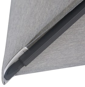 Zweefparasol  3x3.5m S2 Excellent (incl. voet + hoes) Grijs-antraciet Camello Luna