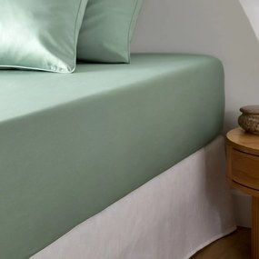 Hoeslaken satijn katoen, 153 draden, 30 cm kop, Opale