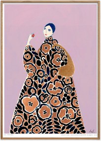 Ingelijste digitale print Flower Coat