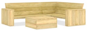 vidaXL 2-delige Loungeset geïmpregneerd grenenhout