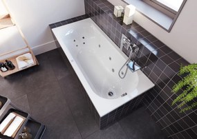 Riho Miami bubbelbad 170x70cm rechts wit glans met 6 + 4 + 2 hydrojets
