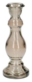 Kandelaar, gerecycled glas, bruin