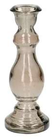 Kandelaar, gerecycled glas, bruin