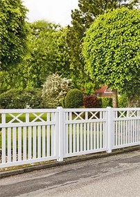 Tuinpoort vuren - Vinesse rechte poorten wit (150 x 98 cm)