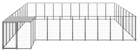 vidaXL Hondenkennel 25,41 m² staal zwart