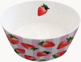 Kleine schaal Strawberry & Stripes van nieuw bottenporselein
