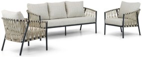 Stoel en Bank Loungeset 5 personen Aluminium/rope Grijs  Lifestyle Garden Furniture Feraro