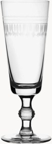 Mondgeblazen kristallen champagneglazen Ovals, 4-delig