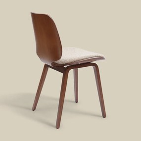 Scandinavische Plywood Stoel Walnoot