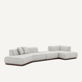 Open hoekbank rechts XL in gevlekt canvas, JACOPO