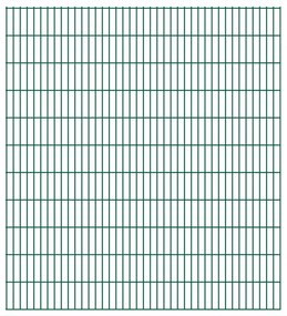 vidaXL Dubbelstaafmatten 2,008x2,23 m 24 m (totale lengte) groen