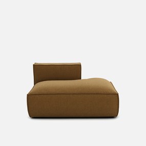 Rechts chaise longue-element voor modulaire bank, in structuurstof, Seven