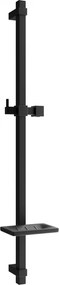 Mexen DQ douchestang met zeephouder 80 cm, zwart - 79381-70
