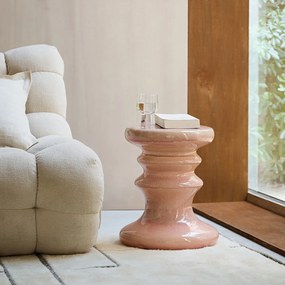 Bijzettafel van gecraqueleerd geglazuurd keramiek, Lulla