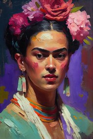 Ilustratie Portrait Of Frida, Treechild