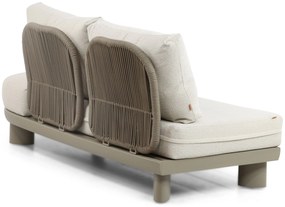 Santika Furniture Santika Guss Open Bank Links Organisch Aluminium/rope Grijs