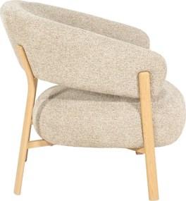 Fauteuil Met Houten Poten Naturel