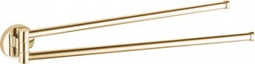 Mexen Remo dubbele draaibare handdoekhouder, goud - 70507255-50