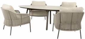 Taste by 4 Seasons Florence low dining set terre met Salute tafel 220 cm Tuinstoel   bruin weerbestendig