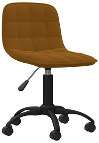 vidaXL Eetkamerstoelen draaibaar 4 st fluweel bruin