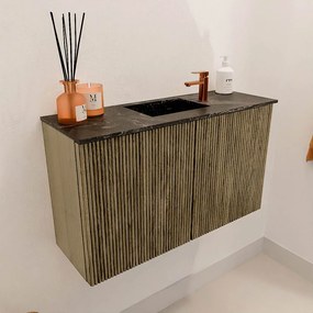 Mondiaz Joya DLux 70cm toiletmeubel dusk met wastafel faye midden 1 kraangat lava