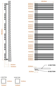 Eastbrook Reinbach handdoekradiator 60x180cm 1166W antraciet