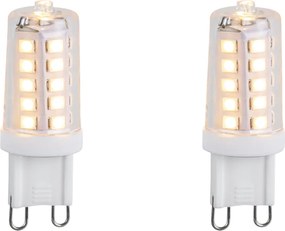 Set van 2 G9 dimbare LED lampen 3.2W 250 lm 2200K