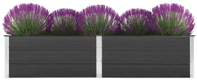 vidaXL Plantenbak verhoogd 250x50x54 cm HKC grijs
